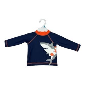 Little Me Shark Rashguard Size 6-9 Months